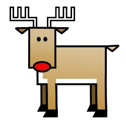 Drawing a cartoon reindeer
