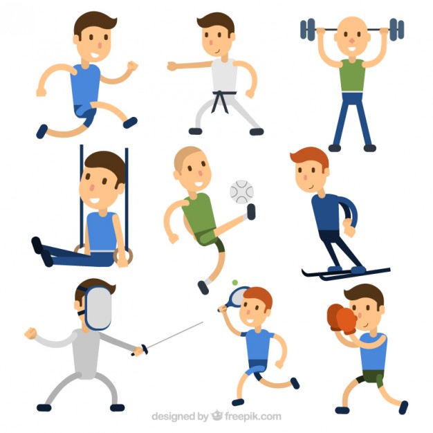 Nice characters doing sports Vector | Free Download