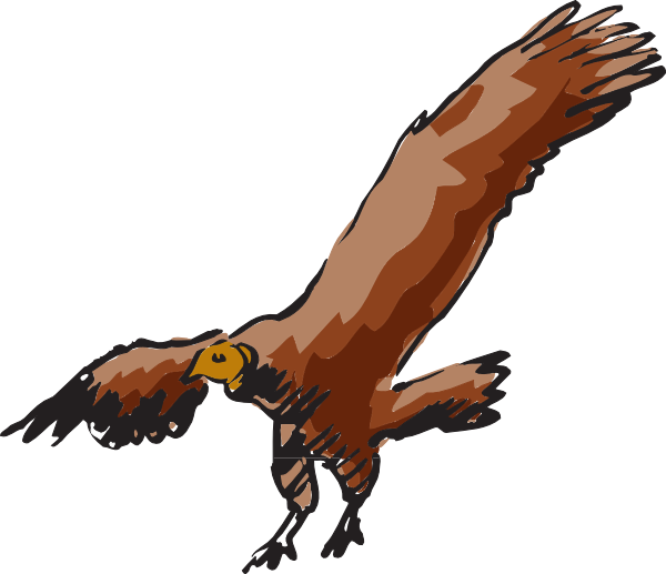 Flying Vulture Clip Art - vector clip art online ...