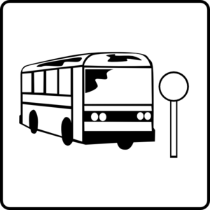 Bus station clipart logo