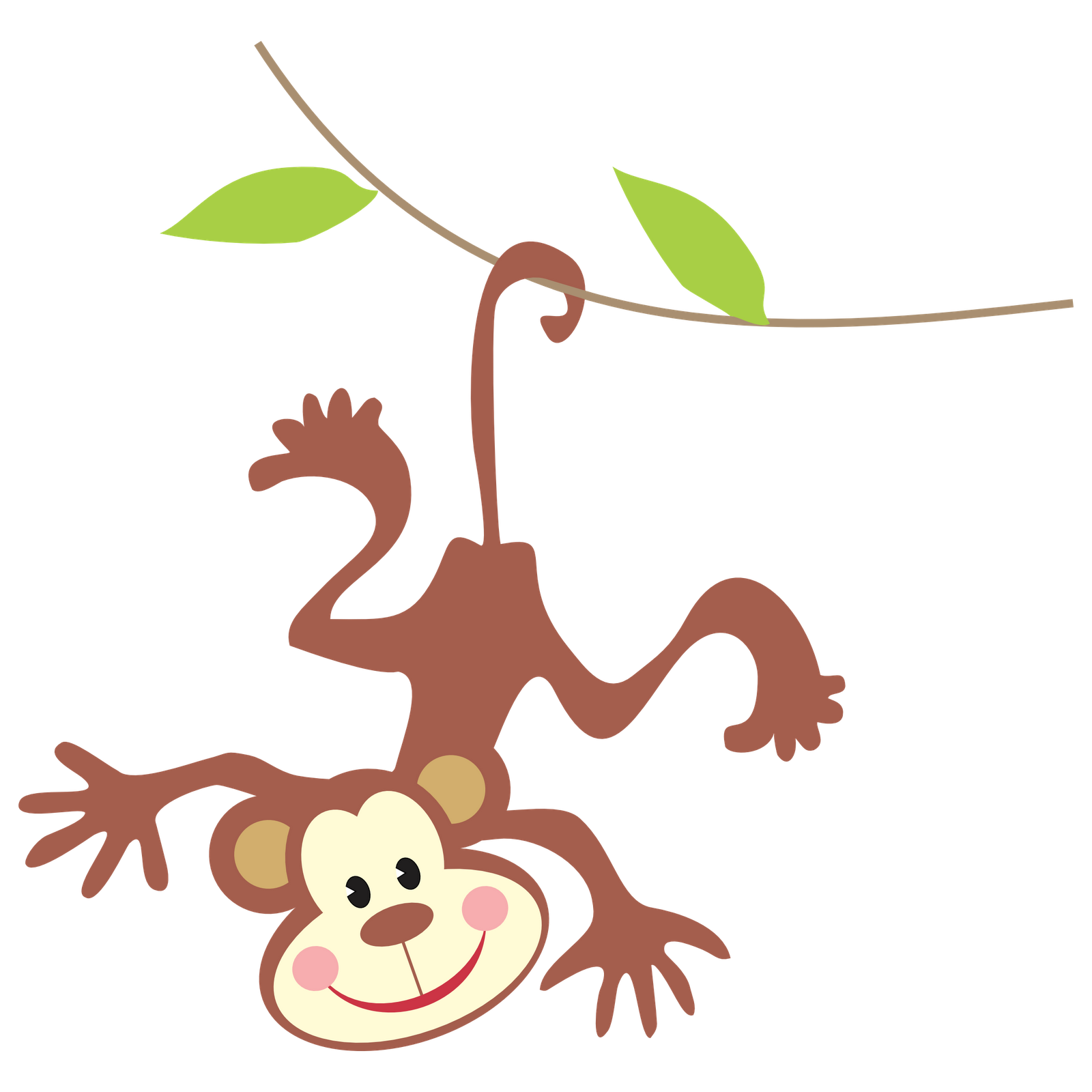 Monkey tree free clipart