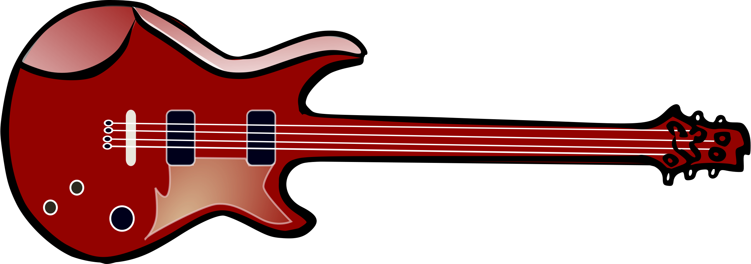 Red Guitar Clipart