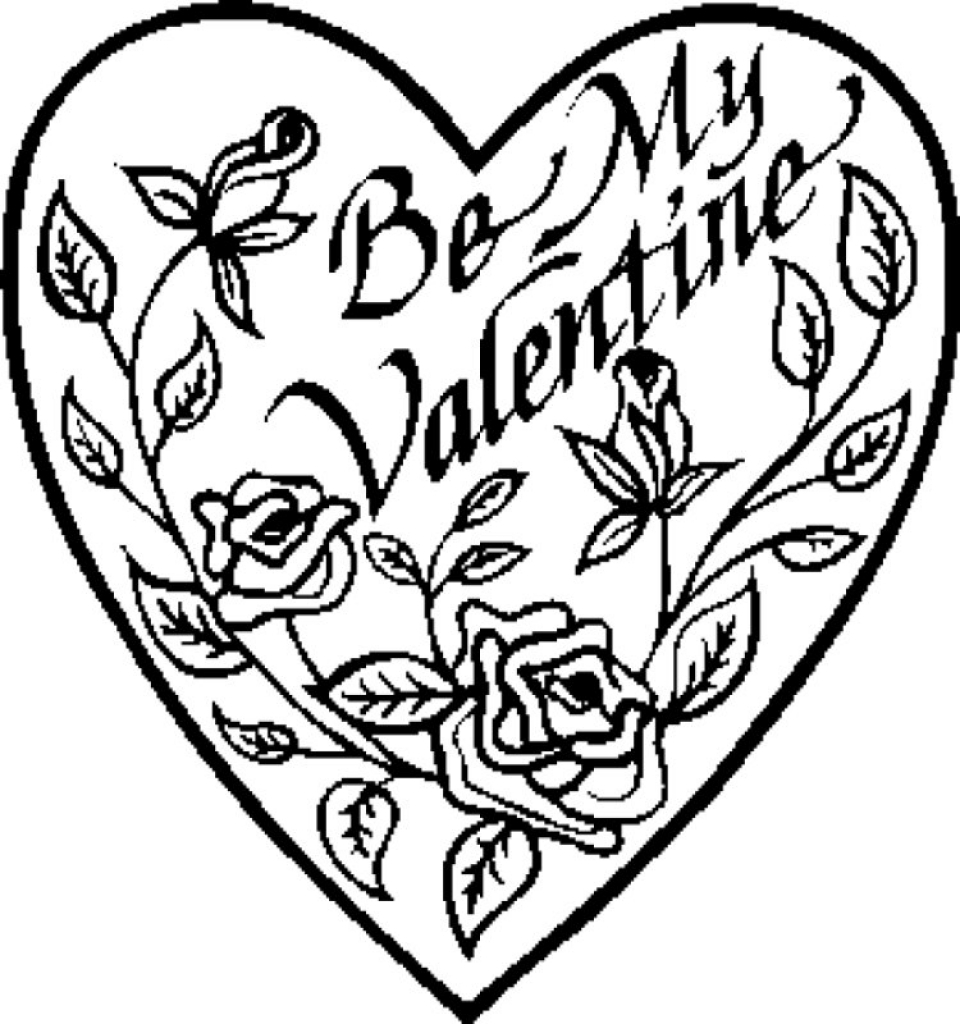 Valentine Heart Coloring Pages intended to Invigorate to color an ...