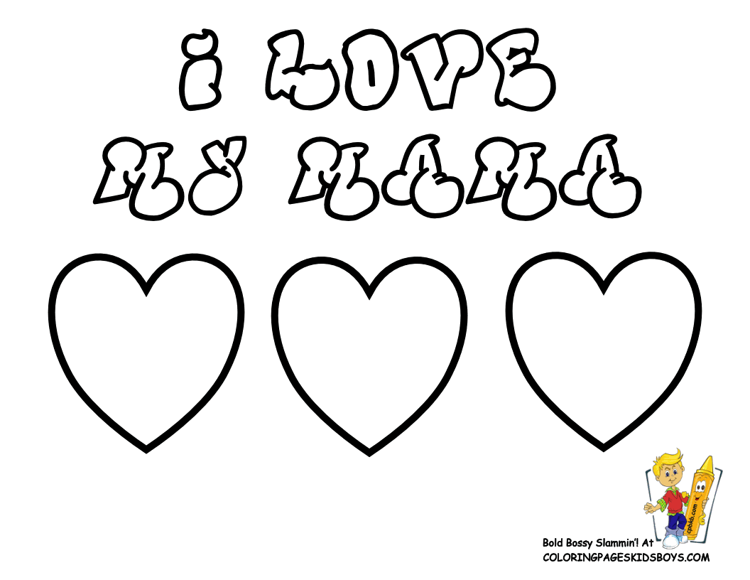 I Love You Mom Coloring Pages - AZ Coloring Pages