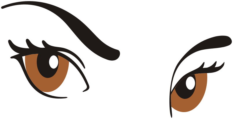 Brown eyes clipart image #7649