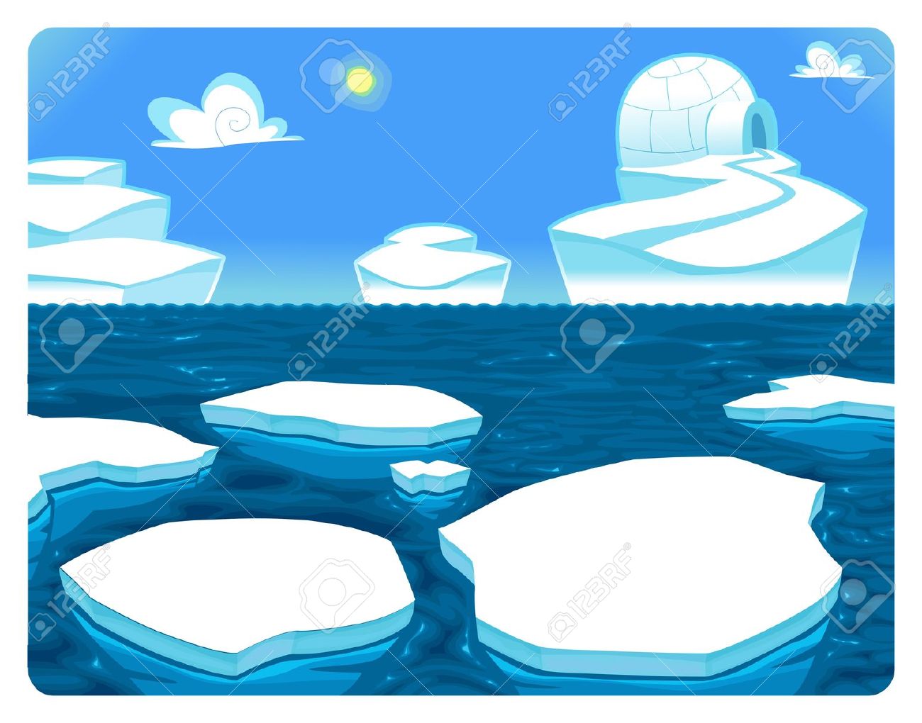 cartoon iceberg clipart - photo #35