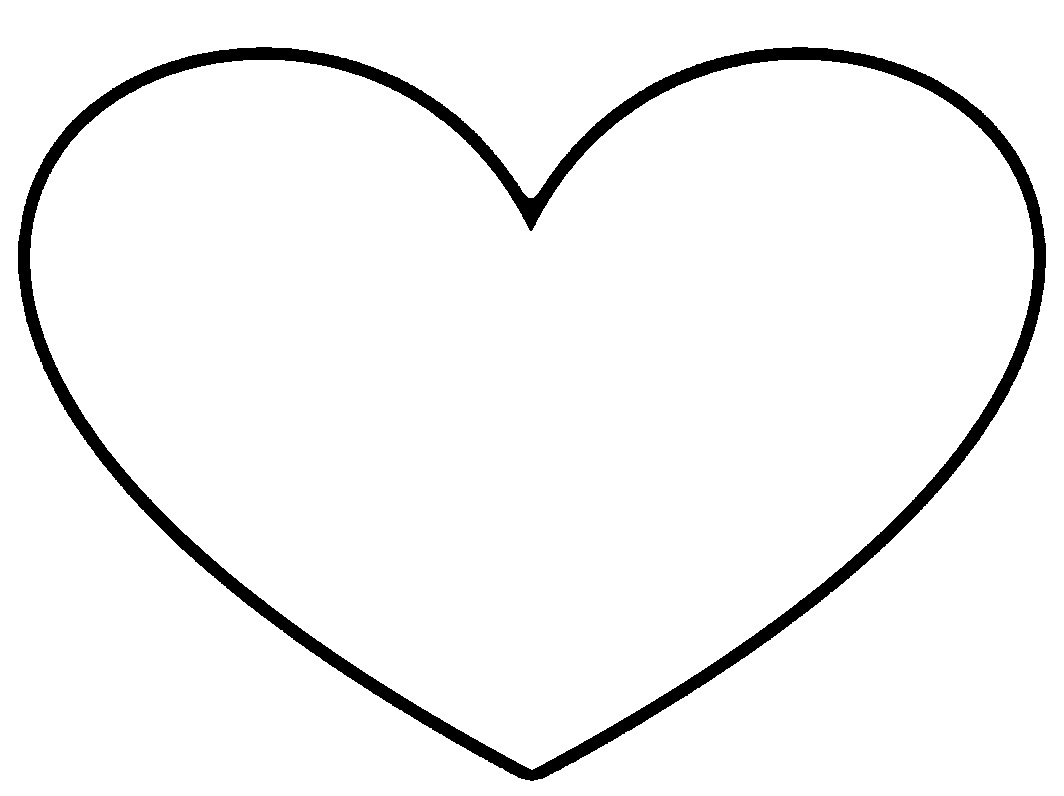Heart Outline Clipart Black And White