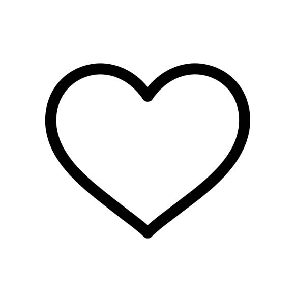 Black Heart Outlines - ClipArt Best