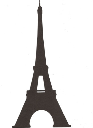 Items similar to Eiffel Tower simple large silhouette on Etsy
