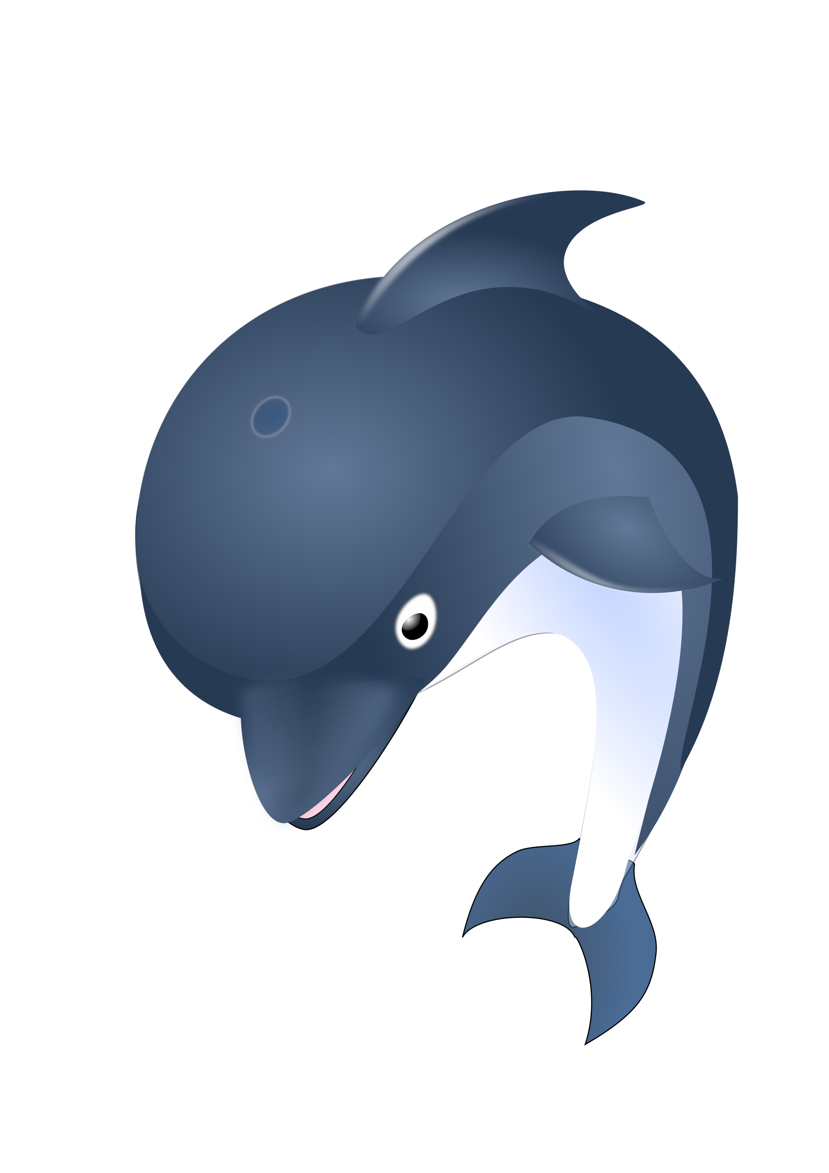 Clipart - Jumping dolphin