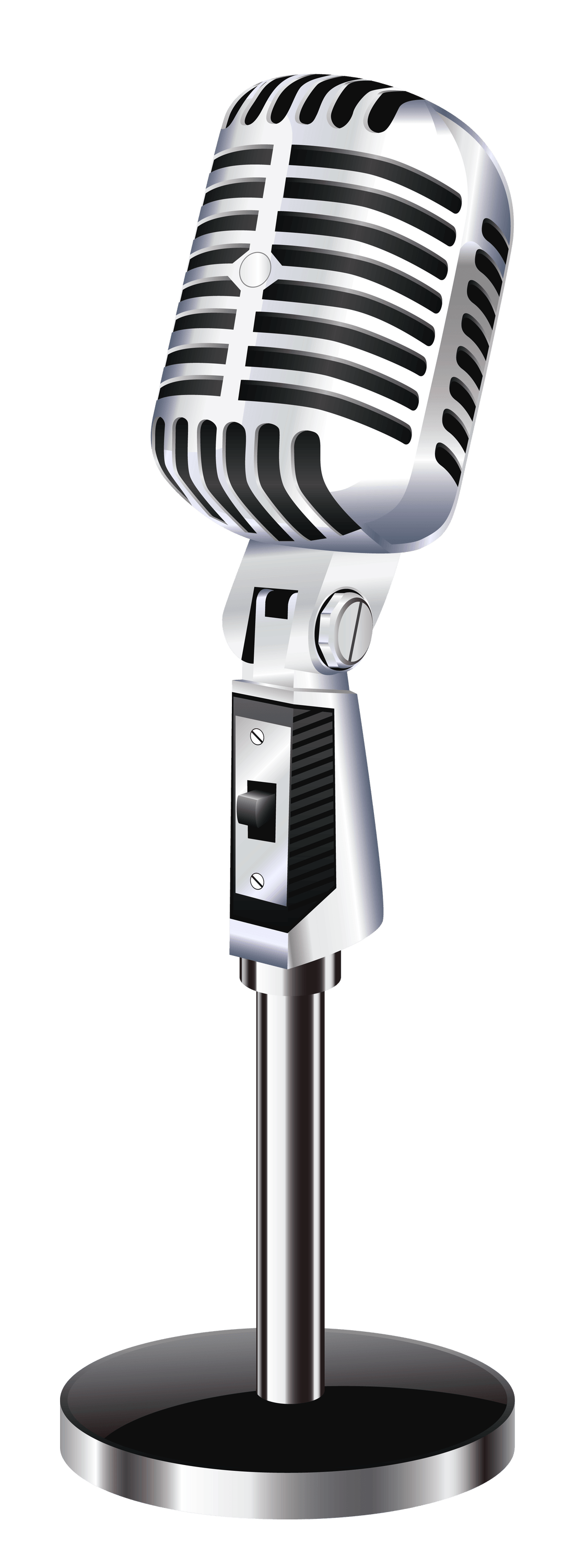 Vintage Microphone and Stand transparent PNG - StickPNG