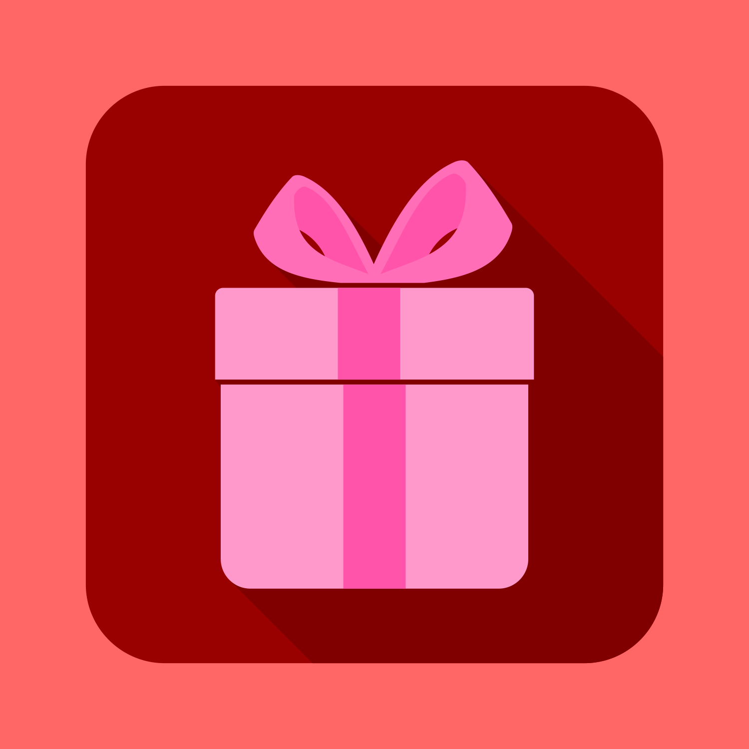 Vector for free use: Flat gift box icon