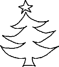 Free white christmas tree clip art