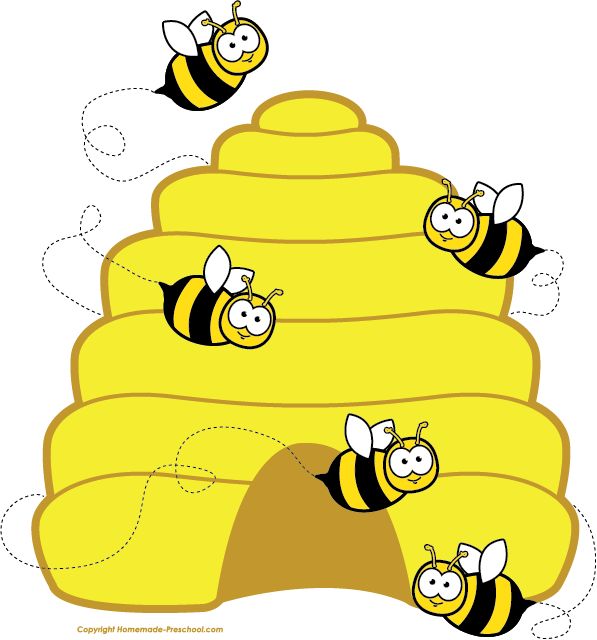 Free clipart images bee and hive
