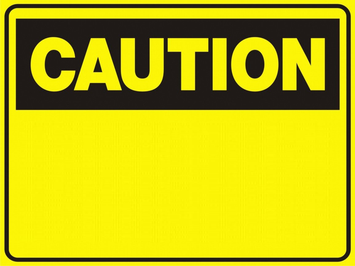 Plain caution road sign clipart