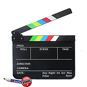 Amazon.com : NeomarkÂ® Film Movie Clapboard Clapper Board Cut ...