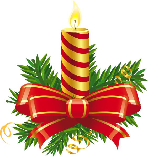 Red candles, Christmas candles and Clip art