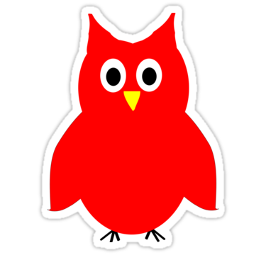 Cute Red Owl Design" Stickers by biglnet | Redbubble