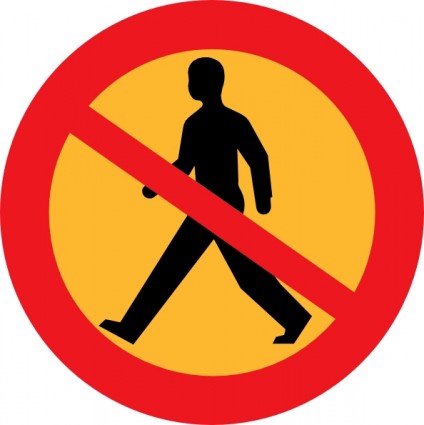 No Entry Sign With A Man clip art Free vector in Open office ...