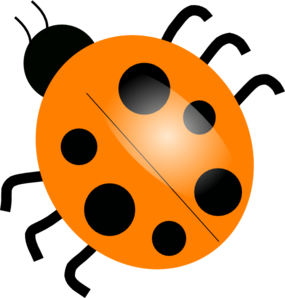 Orange Ladybugs Clip Art - vector clip art online ...