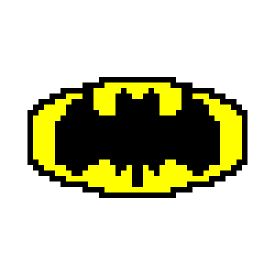 piq - pixel art | "Batman Symbol" [100x100 pixel] by brokenscouter