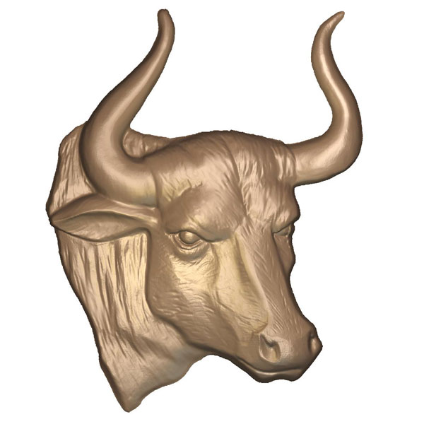 98963 - Bull Head-3D Model Club - Dimensional Art for CNC users