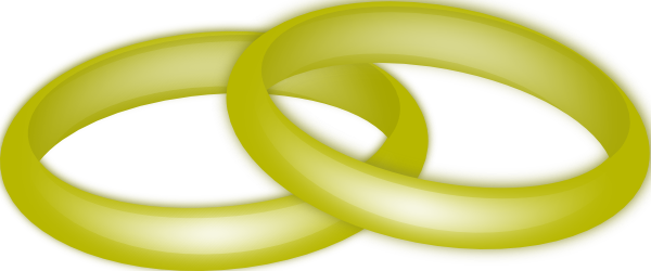 Gold Wedding Rings clip art Free Vector