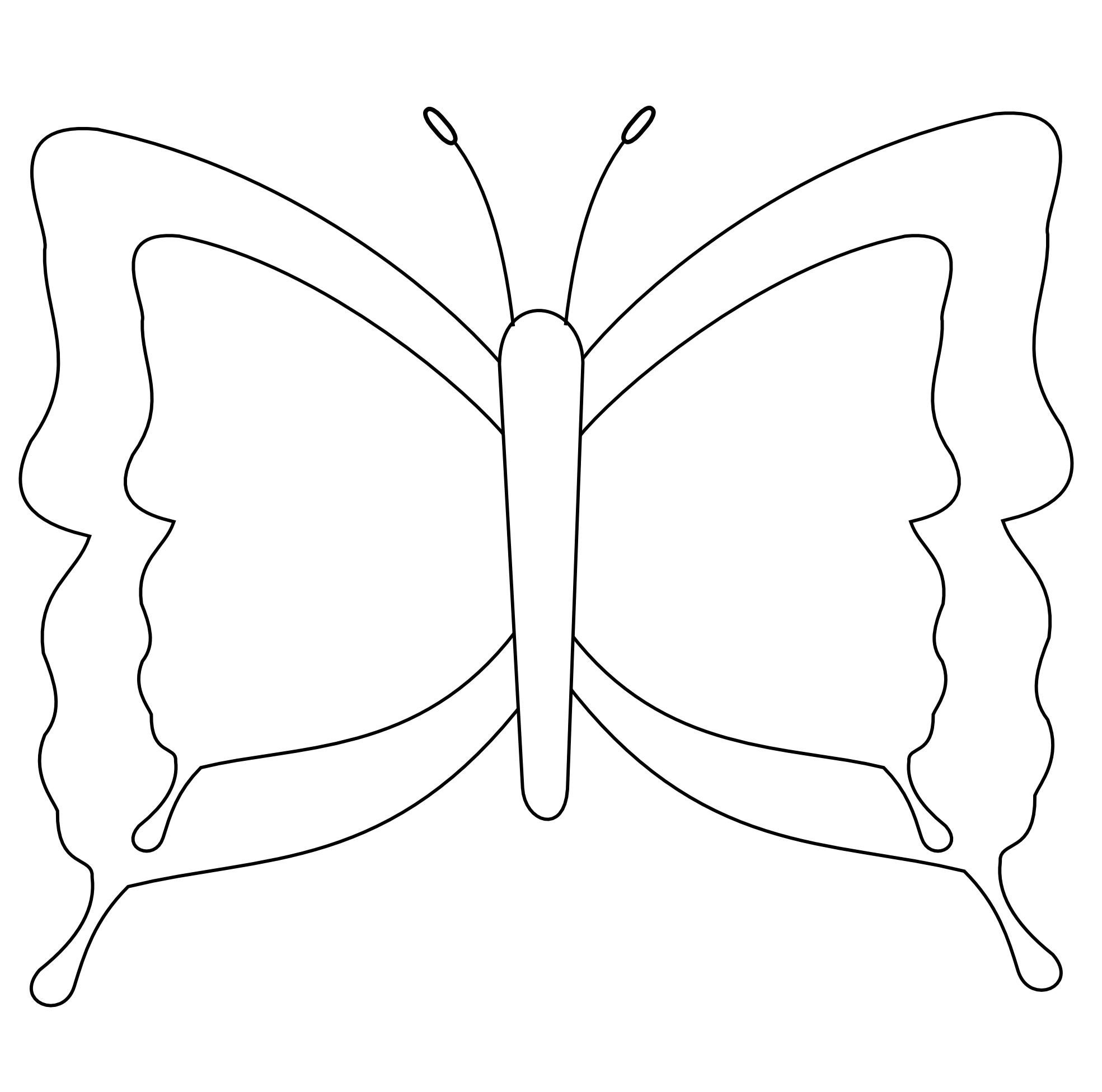 butterfly clip art free black and white - photo #42