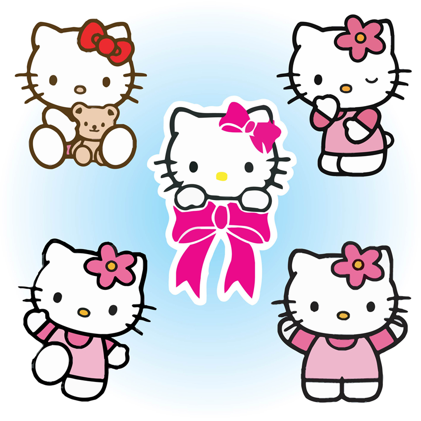 Hello Kitty Vector Illustration Set