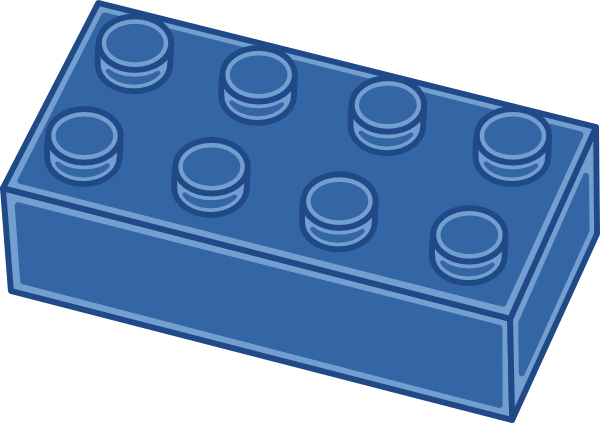 Blue Lego Block clip art - vector clip art online, royalty free ...