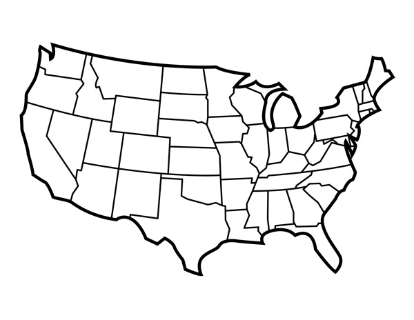 clipart map of us states - photo #48
