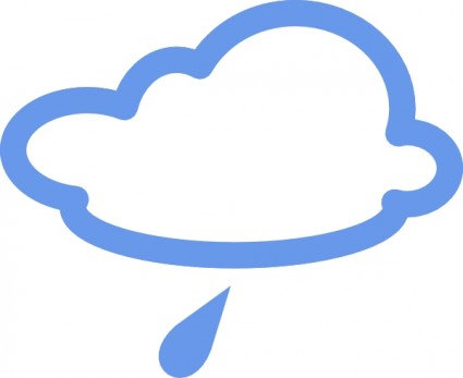 Light Rain Weather Symbols clip art Free vector in Open office ...