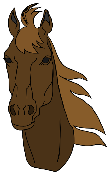 Horse Head clip art - vector clip art online, royalty free ...