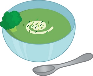 Soup Clipart Image - A Healthy bowl full of Cream of Broccoli Soup ...