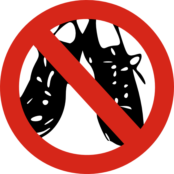 No Shoes Allowed clip art - vector clip art online, royalty free ...