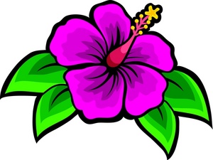 Hibiscus Clipart Image - Clip Art Illustration Of A Purple ...
