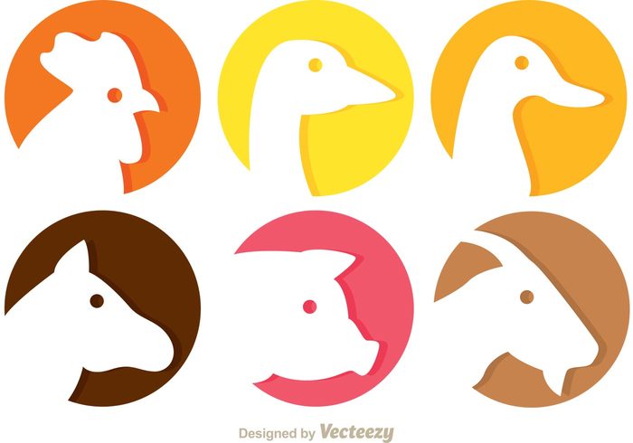 Animal Head Vector Icons - Download Free Vector Art, Stock ...
