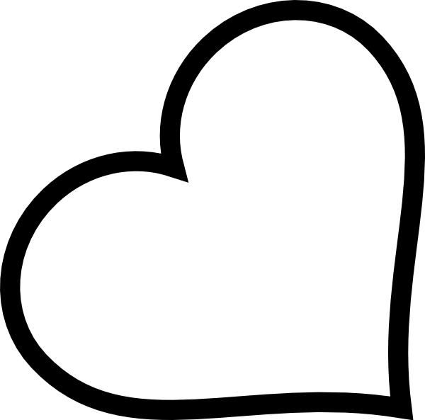 Black Heart Outlines - Free Clipart Images