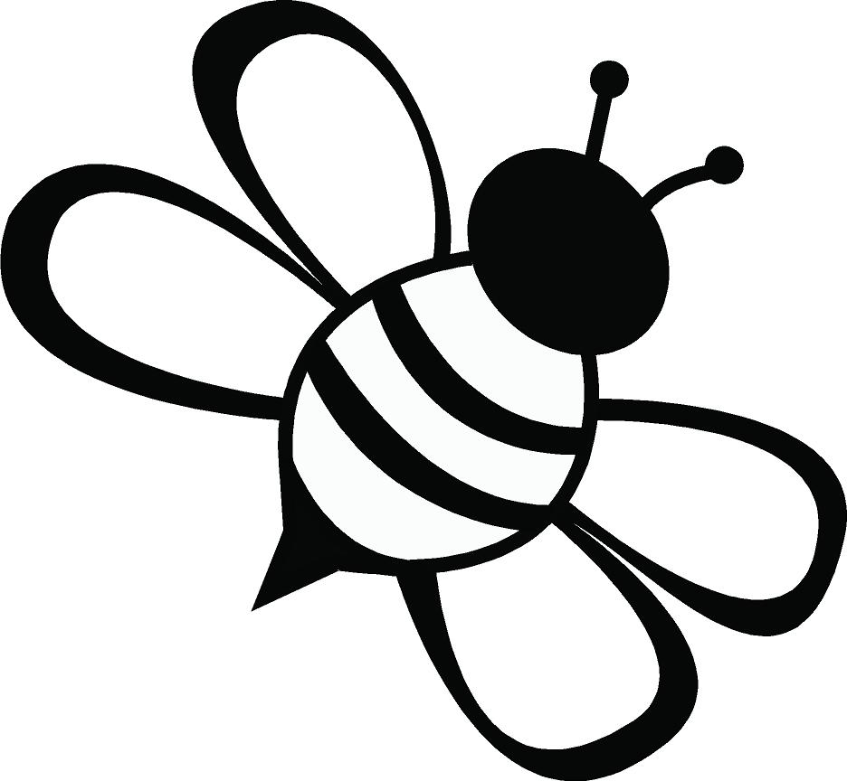 Line Drawing Simple Bee - ClipArt Best