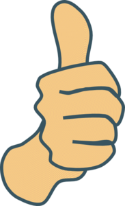 Thumbs Up, Modified Original With Dark Blue Borders Clip Art at ...