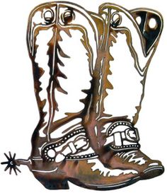 Girl cowboy boots clipart