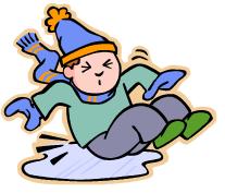 Slip And Fall On-ice Clipart