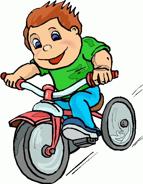 Kids Riding Bikes Clipart - Free Clipart Images