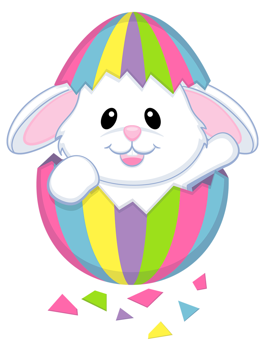 Easter Bunny Clipart Free, Easter Bunny With Eggs Clip Art |