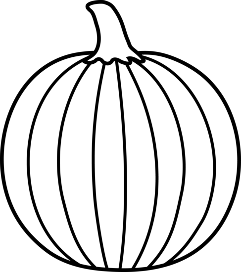 Pumpkin Outline Clipart Black And White - Free ...
