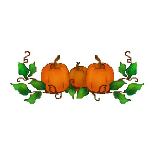Fall clip art of pumpkins and vines plus three pumpkins and ...