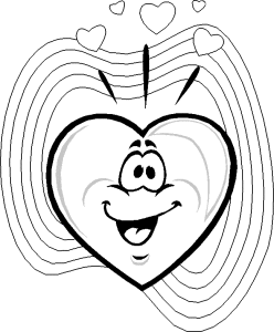 smiley face with love heart eyes coloring page of kids - Coloring ...