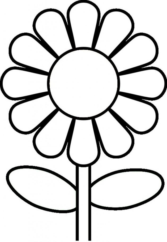 Flowers: Amazing Blank Flower Coloring Pages Picture, ~ Coloring ...