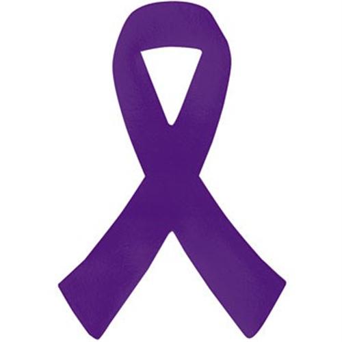 2 Purple Awareness Ribbon Lanyard Badge Holder Pancreatic Lupus ...