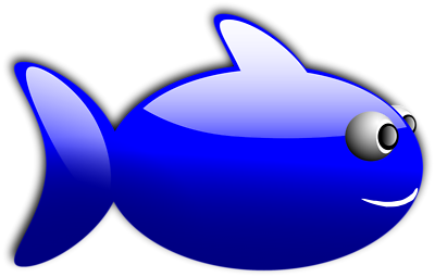 Blue Cartoon Fish